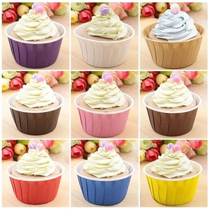 Detailed grid view of high-temperature muffin paper cups in various vibrant colors