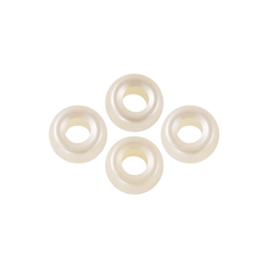 Vierer-Set cremefarbene ABS-Perlen Fass-Abstandshalter für DIY-Schmuck und Bastelarbeiten
