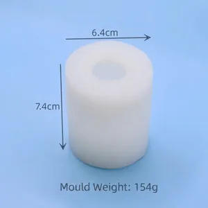 Easter egg silicone mold with mesh pattern for DIY candles, 6.4x7.4cm 154g size guide