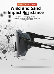 Lunettes de cyclisme résistantes aux chocs avec verres PC contre le vent et le sable