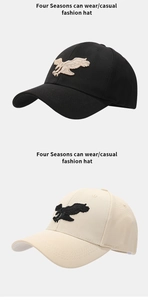 Détail de la broderie aigle 3D sur casquette en coton avec œillets d'aération