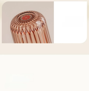 Detail of magnetic amber-gold ribbed storage basket with built-in rustproof strong magnets