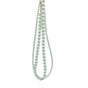 Elegant multi-strand white pearl necklace with adjustable 14k gold-filled clasp