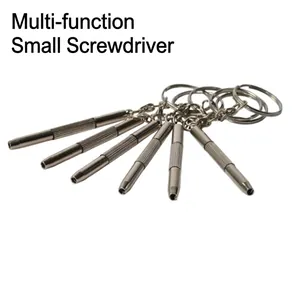 Set di 6 mini cacciaviti portatili con portachiavi per riparazione di occhiali