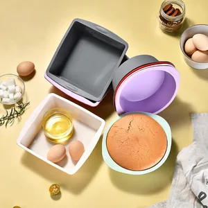 Silicone Cake Mold Round Square Baking Pan Non-Stick Food Grade Heat Resistant Oven Pastry Tray