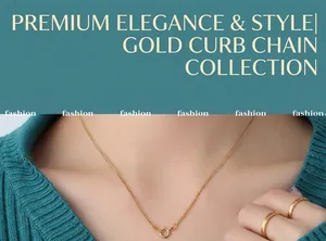 Dettaglio di una delicata collana a maglia groumette dorata per un look minimalista