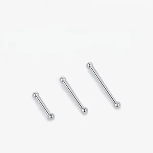 Orecchini Minimalisti A Bilanciere Con Doppia Sfera E 925 Sterling Silver Earring Post Per Dormire Donna