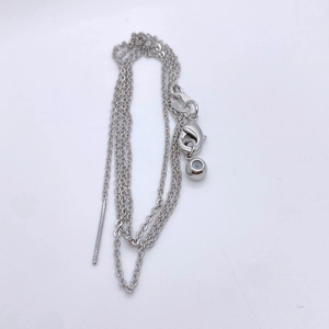 Silver lobster clasp and extension chain detail for DIY jewelry making accessories