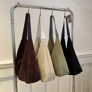Minimalist large matte suede tote bags for women in four versatile classic colors
