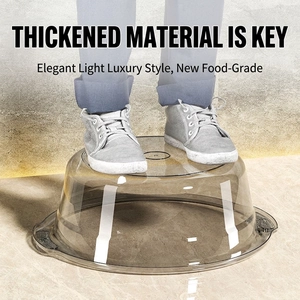 Heavy duty transparent food cover with high weight capacity and ergonomic side handles