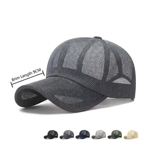 Breathable Mesh Baseball Cap Summer Outdoor Sun Hat For Men And Women Hollow Out Adjustable Polyester Sport Shade Hat