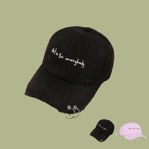 Kids Baseball Cap Distressed Denim Fabric With Iron Rings Embroidery Art Is For Everybody Sun Hat For Boys Girls