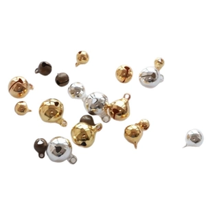 DIY metal bells in gold silver and bronze colors for Christmas tree decorations