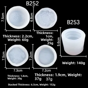 Detailed dimensions for bear burger and pineapple bun silicone squishy toy molds