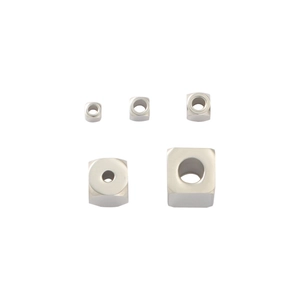 Polished mirror stainless steel cube spacer beads in five sizes for DIY jewelry
