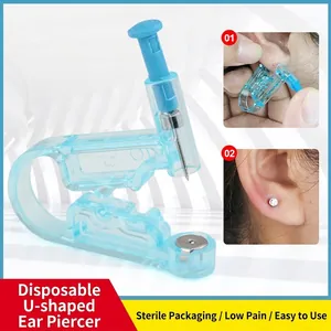Disposable Ear Piercing Gun Sterile Stainless Steel Needle Painless Safety Piercing Tool For Home Salon Use