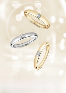 Three minimalist S925 silver rings with square and oval-cut moissanite stones