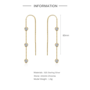 Detailed spec sheet of 925 sterling silver heart tassel earrings with 80mm length info