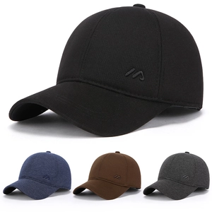 Men Winter Baseball Cap Cotton Knit Warm Windproof Ear Protection Adjustable Casual Outdoor Sports Hat