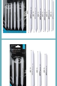 Detail showing various sizes of professional blending stumps for artistic sketch drawing