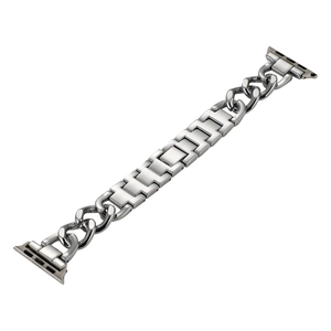 Silver stainless steel denim chain bracelet strap for Apple Watch and iWatch series