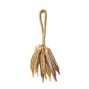 Bouquet de gombo séché avec corde de jute rustique pour décoration murale nordique
