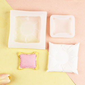 Pillow shape silicone mold for DIY soap candles and fondant cake decoration ornaments