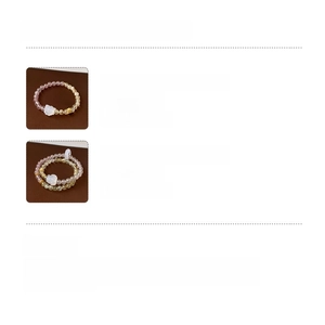 Detailed specs of strawberry crystal and agate beaded bracelets with size and weight info