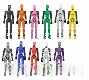 Detailed grid view showing various color options for the 3D printed movable action figures