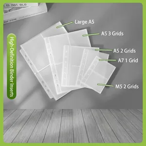 Card Binder Refill Pages Transparent PP Pocket Sleeves For Photocard Collection Waterproof Holographic Matte Punched