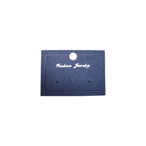 Dark blue Fashion Jewelry hanging display card for earrings with three pre-punched holes