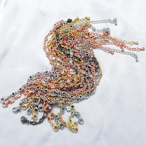 Luxury copper tennis bracelets with colorful zircon stones in gold and silver plating