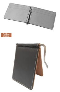 PU Leder Geldklammer Geldbörse minimalistisch slim Bifold Kartenhalter für Herren Damen
