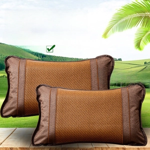 Summer Pillow Adult Bamboo Mat Rattan Pillow Breathable Tea Pillow Student Dormitory Single Buckwheat Pillow Summer Neck Pillow