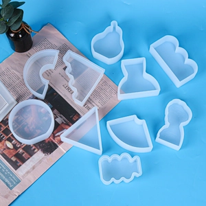 9-teiliges Silikonform-Set für DIY-Duftkerzen und moderne geometrische Heimdekoration
