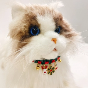 Weihnachts-Halsband mit Rentier- und Schneeflockenanhängern für Katzen und Hunde