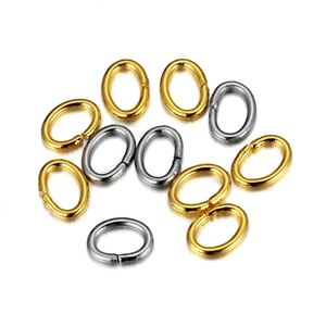 Oval Open Jump Rings Stainless Steel Gold Plated Connectors DIY Jewelry Making Findings For Necklace Bracelet