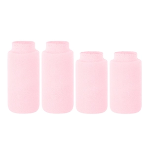 4er-Set rosa Finger-Kühlpacks für Kältetherapie, zwei Größen auf weißem Hintergrund