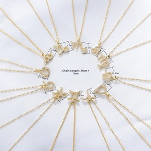 Detailed view of S925 sterling silver zodiac pendants with crystal pavé and golden finish