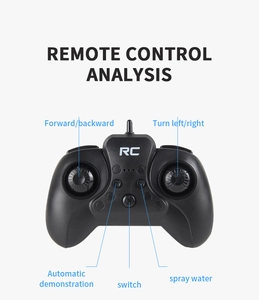 Detailed view of 2.4G remote controller for water spray off-road vehicle with buttons