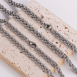 Minimalist silver braided lantern chain necklaces with lobster clasp on stone base