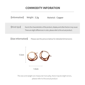 Detailed size specifications for 18K gold plated oval textured hoop earrings for women