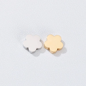 Breloques Fleurs Polies En Acier Inoxydable Pendentifs Pétales Avec Trou Pour La Fabrication De Bijoux DIY Style Doux Décoratif