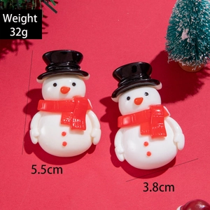 Paramètres de taille détaillés pour boucles d'oreilles bonhomme de neige en résine