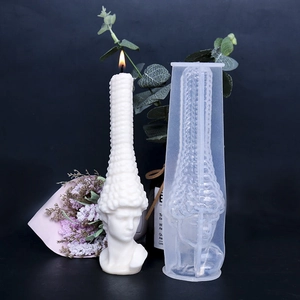 Classical Venus bust silicone mold and DIY handmade artistic candle for home decor