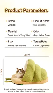 Detailed view of the snail-shaped pet bed with dimensions 65cm width and 50cm height
