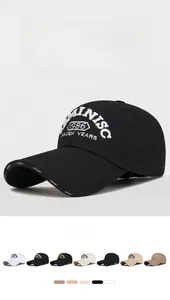 Detail shot of 1986 3D embroidery and Sport text on the long brim of the cotton cap