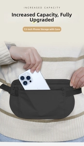 Détail de la ceinture de sport fine montrant le tissu étanche pour mobile 7,5 pouces