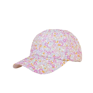 Cappellino da baseball a fiori per bambine con tesa larga per la protezione solare estiva