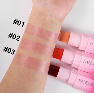 Handaiyan Jelly Blush Stick Arm Swatch Detailansicht mit drei schönen Farbnuancen
